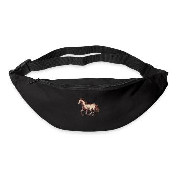 Drawing of a Paint Horse - Bum bag - black - Front