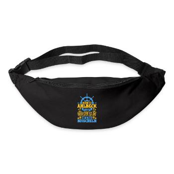 Schöne Muscheln - Warum ich Ahlbeck so liebe - Gürteltasche - Schwarz - Vorne
