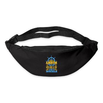 Schöne Muscheln - Warum ich Amrum so liebe - Gürteltasche - Schwarz - Vorne