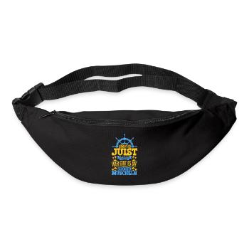 Schöne Muscheln - Warum ich Juist so liebe - Gürteltasche - Schwarz - Vorne