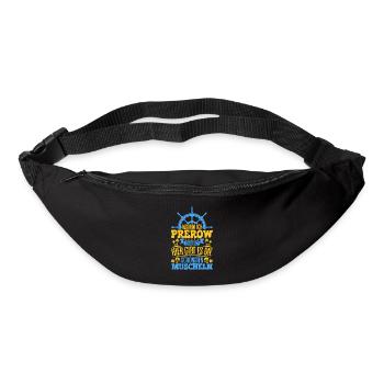 Schöne Muscheln - Warum ich Prerow so liebe - Gürteltasche - Schwarz - Vorne