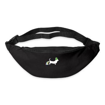 St. Patricks-Hund - Basset Hound - Gürteltasche - Schwarz - Vorne