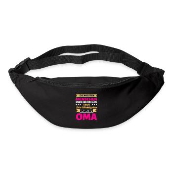 Oma Geschenk zum Geburtstag - Omi ist die beste - Gürteltasche - Schwarz - Vorne