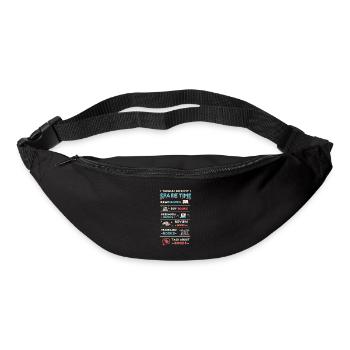 Amateur de livres, Lecture, Livres, Addicted - Sac banane - noir - Devant