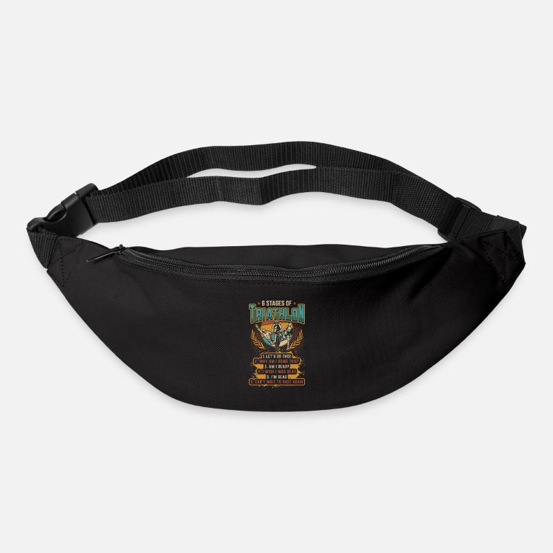 6 étapes du triathlon - Sac banane - noir