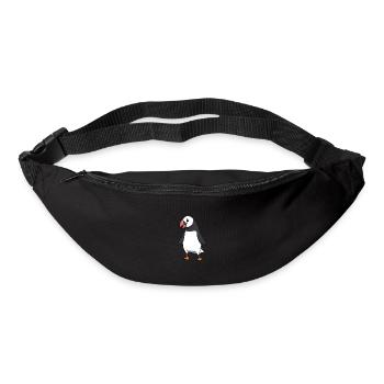 Macareux Kawaii - Sac banane - noir - Devant