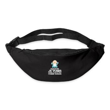 Parfois, Je Vomis Comme Parrain Quand Je Bois Trop - Sac banane - noir - Devant