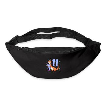 Avec belette - anniversaire des enfants 11 ans - Sac banane - noir - Devant