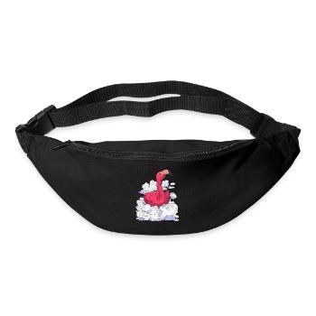 Tropischer Vogel Geschenk Wolken Rosa Flamingo - Gürteltasche - Schwarz - Vorne