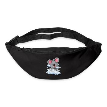 Australien Tier Zoo Tier Geschenk Wolken Koala - Gürteltasche - Schwarz - Vorne