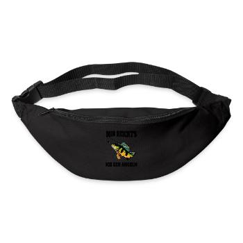 Lustige Angler Sprüche Mir reichts ich gehe Angeln - Gürteltasche - Schwarz - Vorne