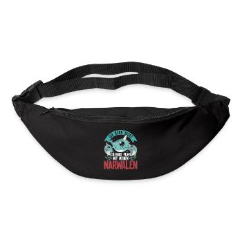 Ich kann nicht ich habe Pläne mit meinen Narwalen - Gürteltasche - Schwarz - Vorne