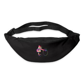 Gymnaste avec gymnastique rythmique du cerceau - Sac banane - noir - Devant