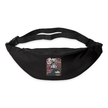 Japanese Aesthetics Sakura Gift Cherry Blossoms - Bum bag - black - Front