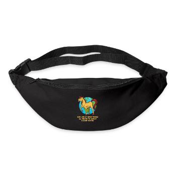 Horse Equestrian Funny Endurance Riding - Bum bag - black - Front