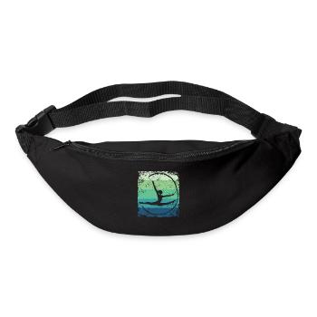 Gymnaste Gymnaste Gymnastique Rythmique Rétro - Sac banane - noir - Devant