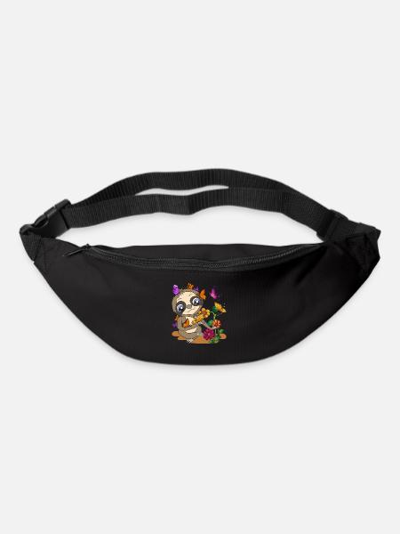 Tropisches Tier Geschenk Schmetterling Faultier - Gürteltasche - Schwarz