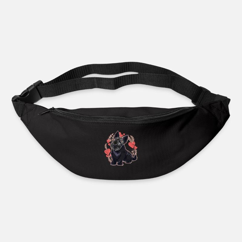 Scottie Herz Hunde Geschenk Scottish Terrier - Gürteltasche - Schwarz