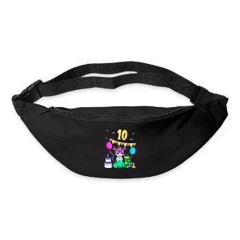Mit Prinzessin - Mädchen Geburtstag 10 Jahre - Gürteltasche - Schwarz - Vorne
