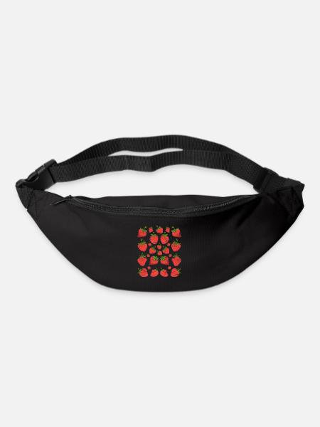 Erdbeeren Rote Beeren Obst Geschenk Erdbeere - Gürteltasche - Schwarz