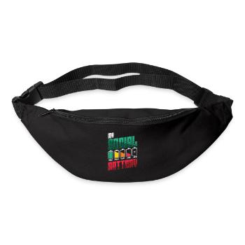 My social battery - antisocial introvert - Bum bag - black - Front