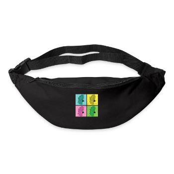 Perroquet amant d’oiseau cadeau Pop Art cacatoès - Sac banane - noir - Devant