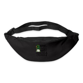 La maison est l’endroit où vit votre gnome Weihnachtsgnom - Sac banane - noir - Devant