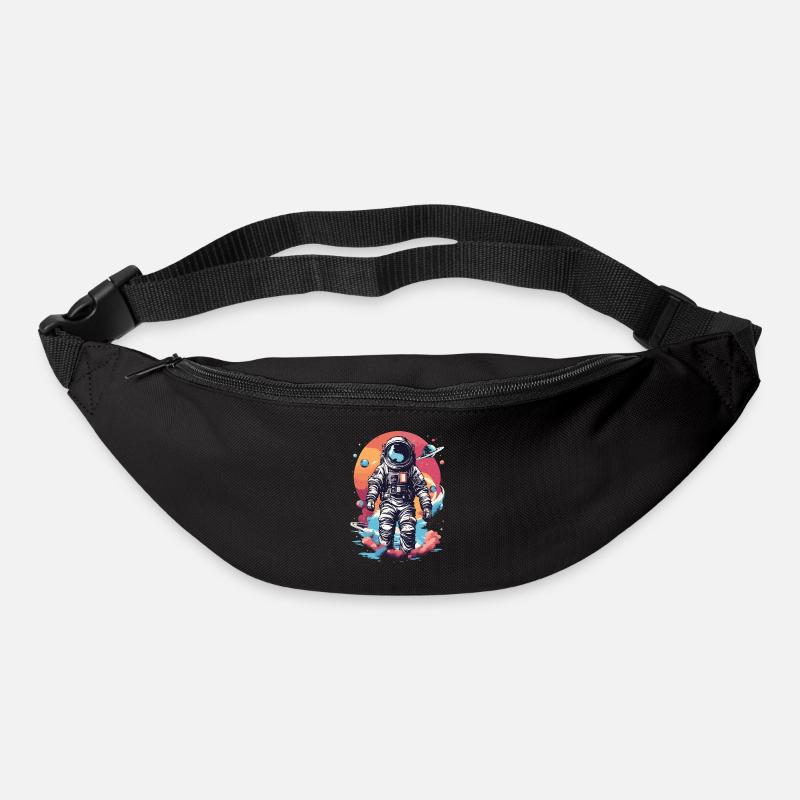 Cooler Astronaut im Weltall - Gürteltasche - Schwarz