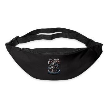 Juste un garçon qui aime les dragons - Boys Dragons - Sac banane - noir - Devant