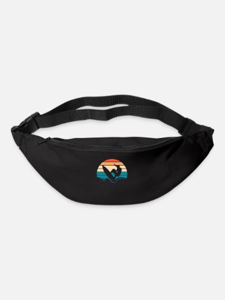 Surfer Surfen - Gürteltasche - Schwarz