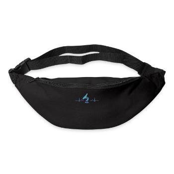 Flügel Surfer Wingsurfing Retro Folie Flügel - Gürteltasche - Schwarz - Vorne