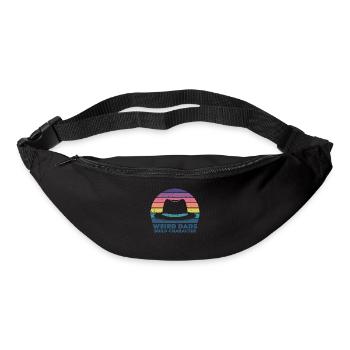 Pères étranges Forme Caractère Père drôle - Sac banane - noir - Devant