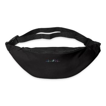 ratGymnaste avec bande de gymnastique rythmique - Sac banane - noir - Devant