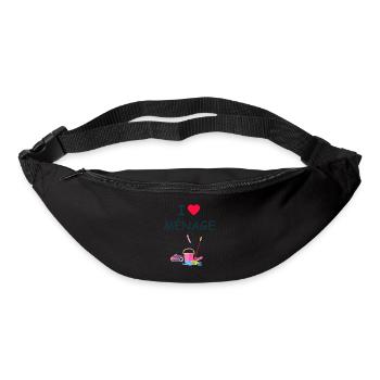 Humour Faire Le Ménage - Sac banane - noir - Devant