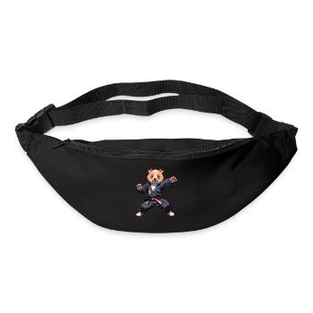 Karate Bear with Black Belt Karate Bär - Bum bag - black - Front