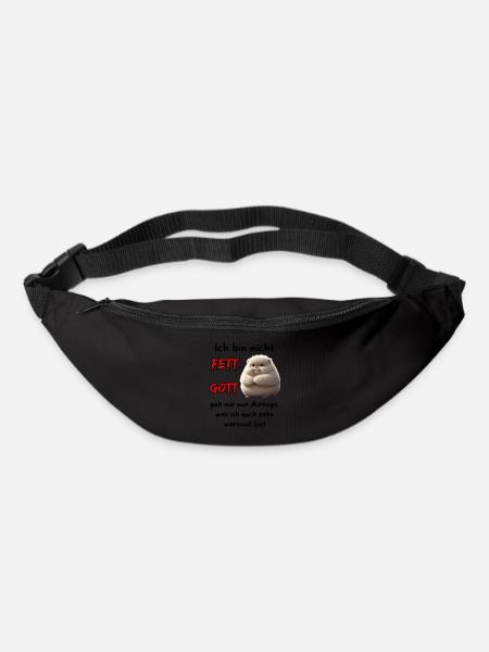Ich bin nicht Fett... Gott gab mir nur Airbags - Gürteltasche - Schwarz