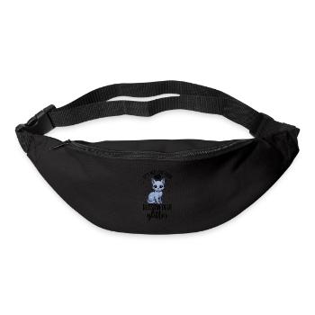 Paillettes Chats - Bleu Russe - Sac banane - noir - Devant