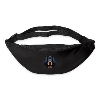 Visage de chien - Gordon Setter - Sac banane - noir - Devant