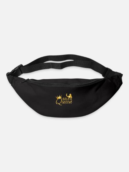 SelfieQueen Gold Krone Selfi Kamera Frau Königin - Gürteltasche - Schwarz