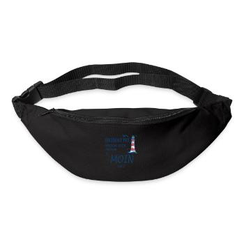 Heimat ist wo man auch Abends Moin sagt - Gürteltasche - Schwarz - Vorne
