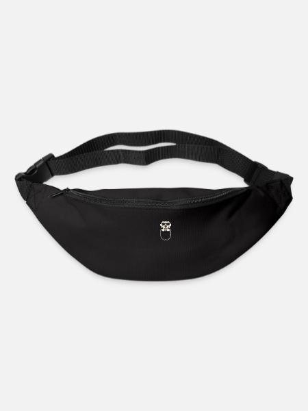 Golden Retriever in der Brusttasche - Gürteltasche - Schwarz