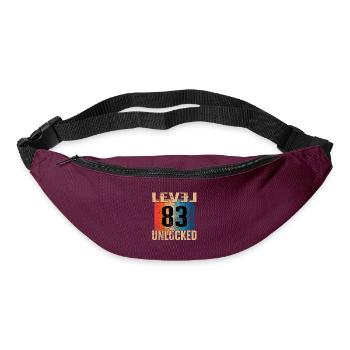 Birthday Happy Birthday Level Unlocked 83 years - Bum bag - burgundy - Front