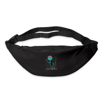 Vaporwave Synthwave Marathon, Trail Running - Sac banane - noir - Devant