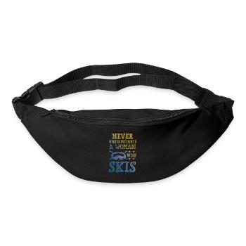 don't underestimate a ski woman - Bum bag - black - Front