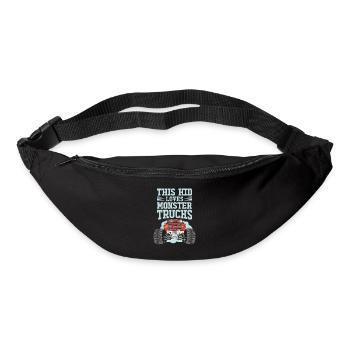 This kid loves monster trucks - Bum bag - black - Front