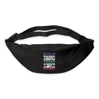 Kilt écossais disant jupe écossaise Écosse - Sac banane - noir - Devant