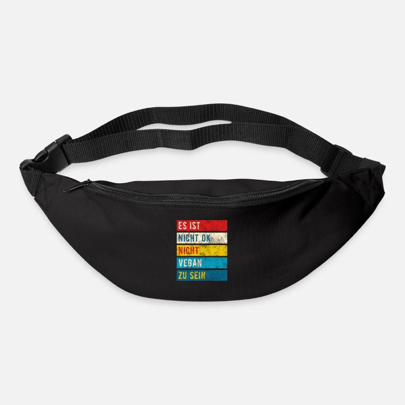 Nicht Vegan Sein Ist Nicht OK - Spruch - Gürteltasche - Schwarz