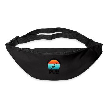 Vintage Bouldern Boulderer Klettern Kletterer - Gürteltasche - Schwarz - Vorne