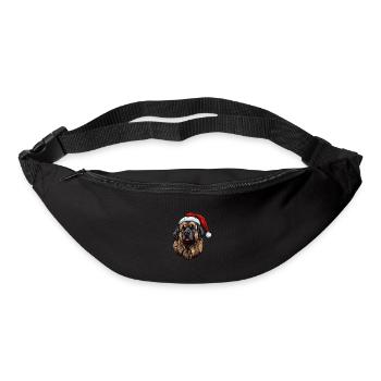 Leonberger Dog Head Christmas Portrait - Bum bag - black - Front