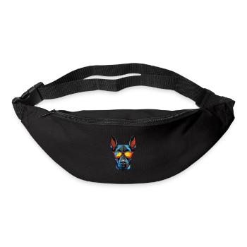Doberman Dog Head Portrait Cool - Bum bag - black - Front